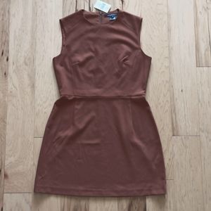 French Connection Brown/Orange Sleeveless Mini Dress